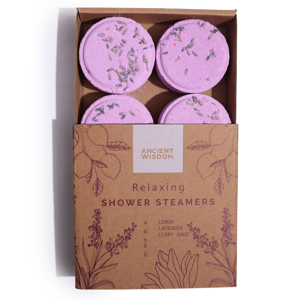Zen Shower Steamers - Therapy Wellness Quartet - Relaxing (Purple)