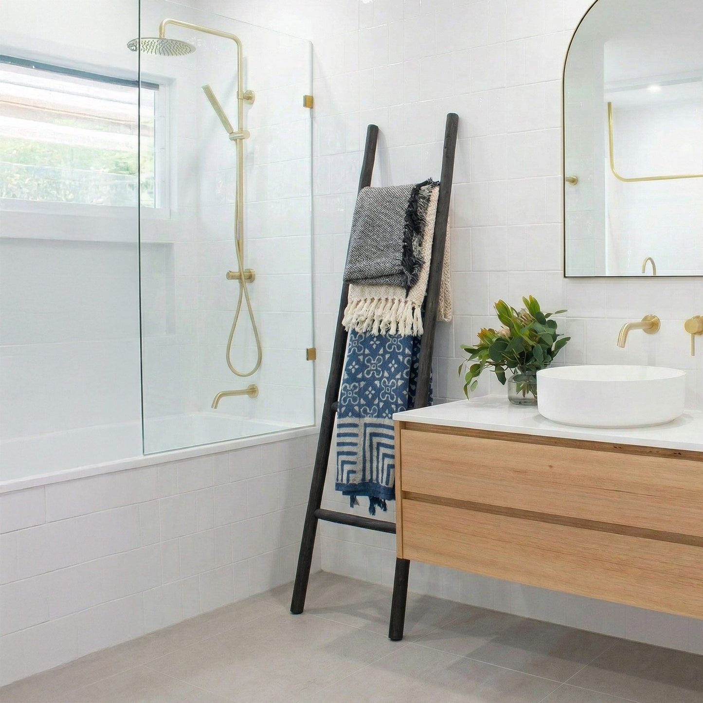 Wood Ladder - 1.5m - Black