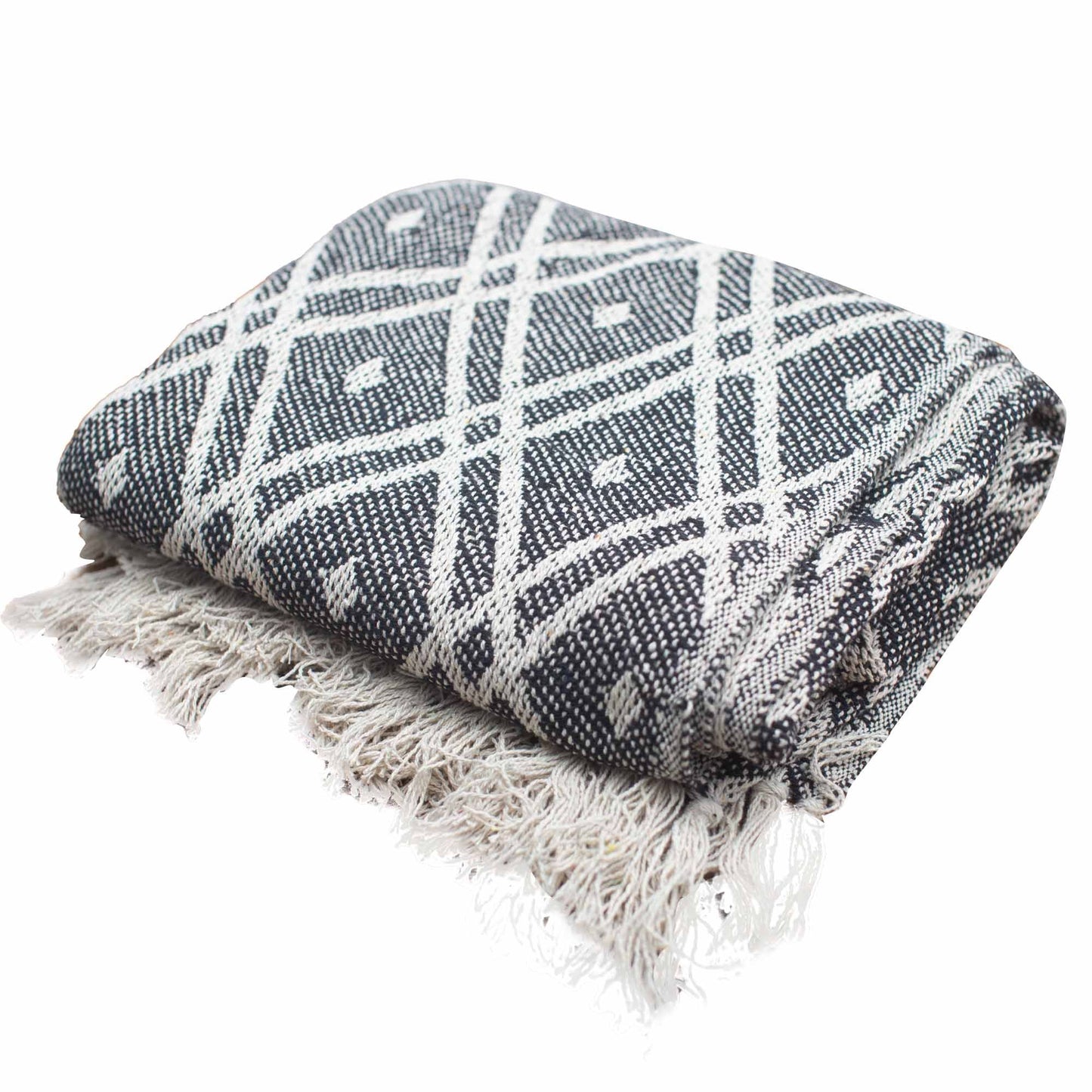 Boho Blanket - Black & Biege Regency