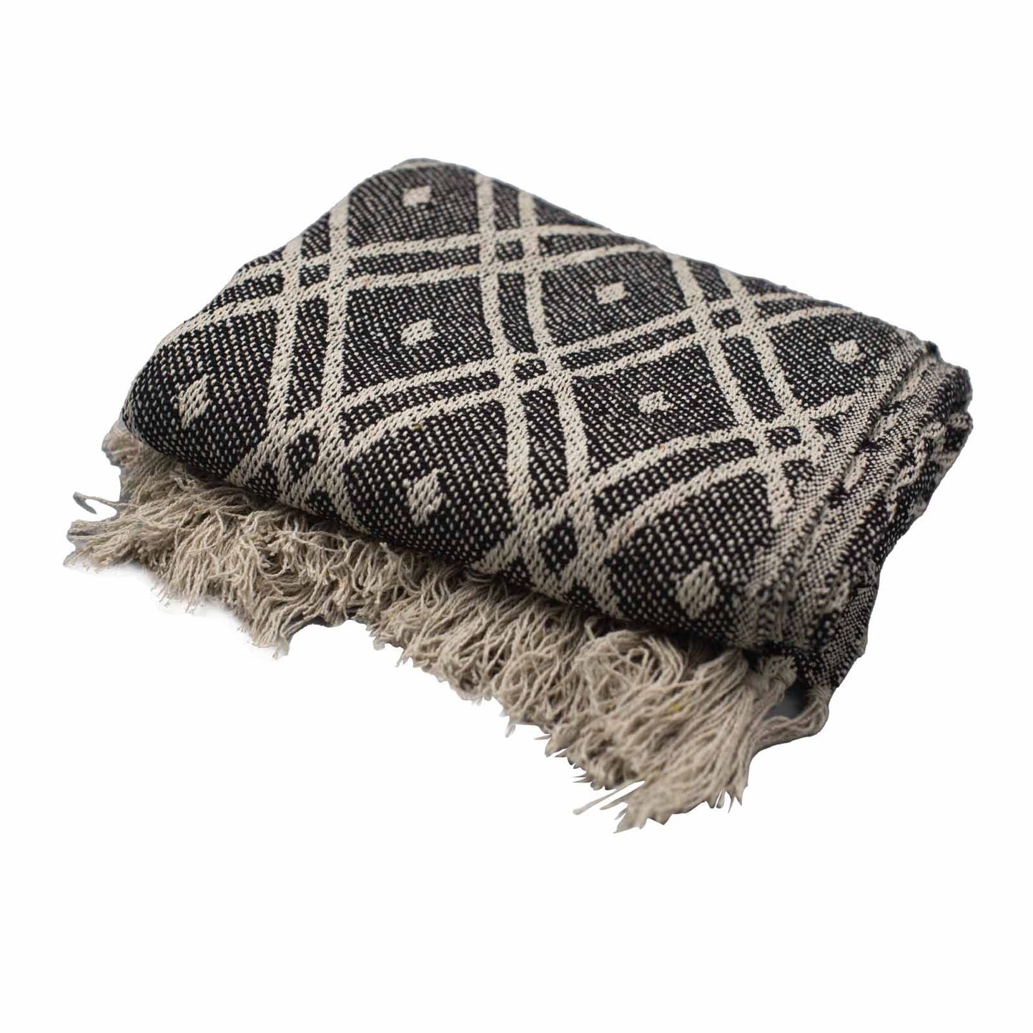 Boho Blanket - Black & Biege Regency