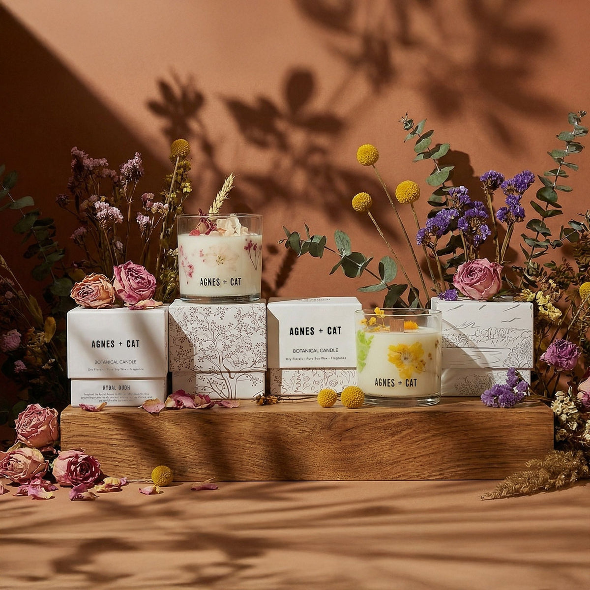 Agnes + Cat Botanical Soy Wax Candle - Rydal Oudh
