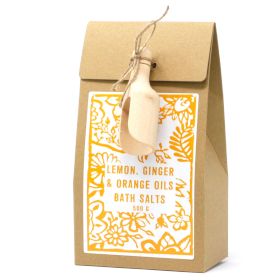 Pack of  500g Bath Salt - Lemon, Ginger & Orange