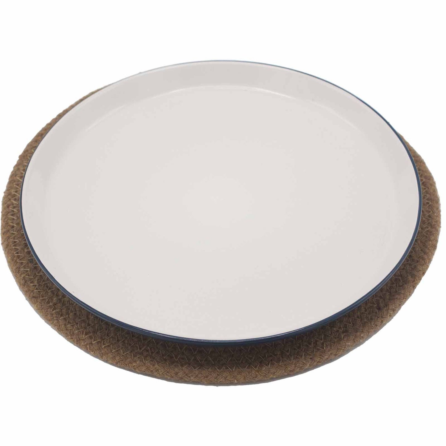 Place Mat - Jute & Cotton 30cm - Natural Boarder