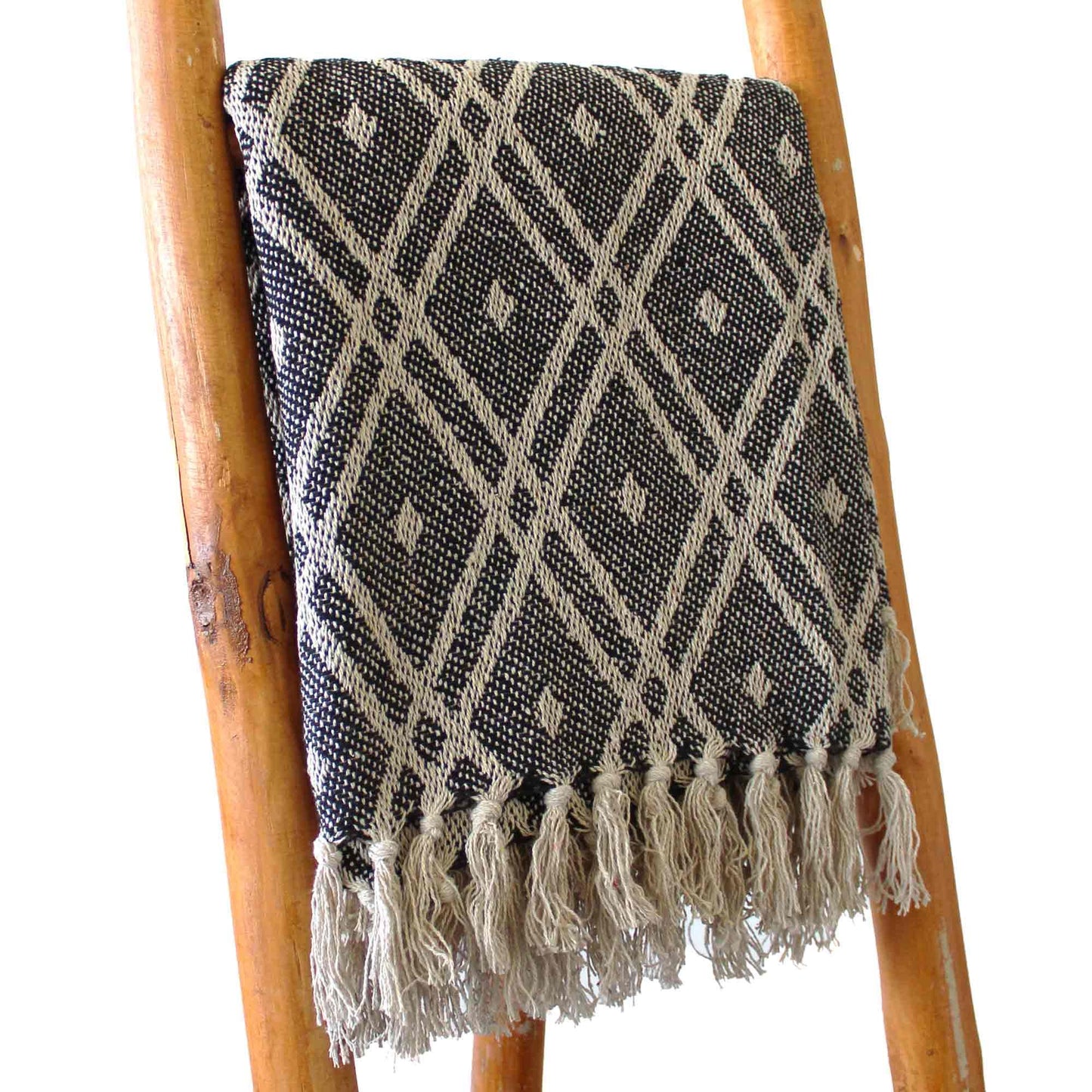 Boho Blanket - Black & Biege Regency