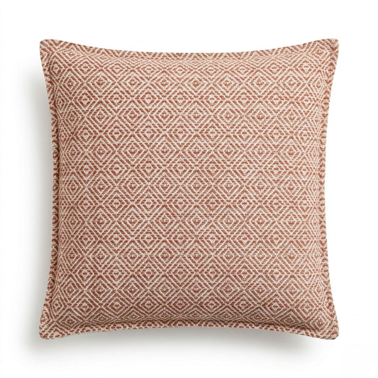 Classic Cushion Cover - Burgundy Squares - 45x45cm