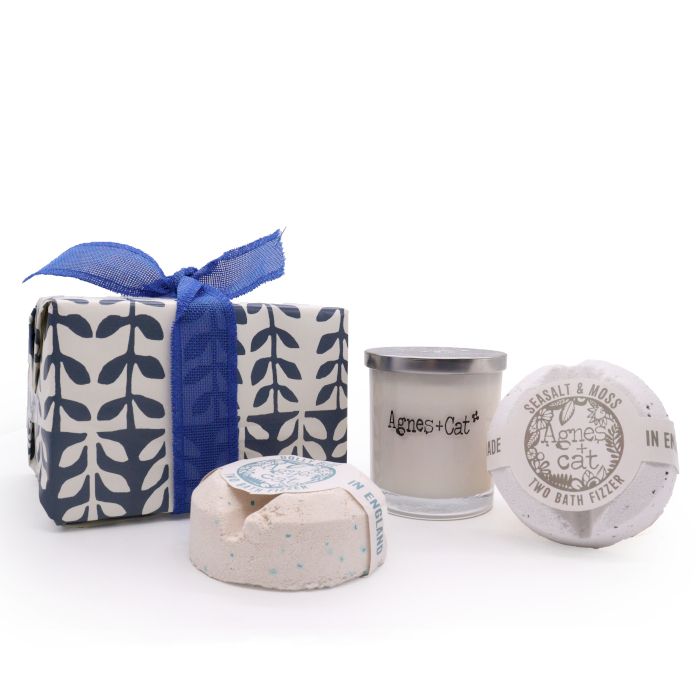 Gift Box - Parma Violet (Candle) + Seasalt and Moss & Dolly Blue (Fizz)