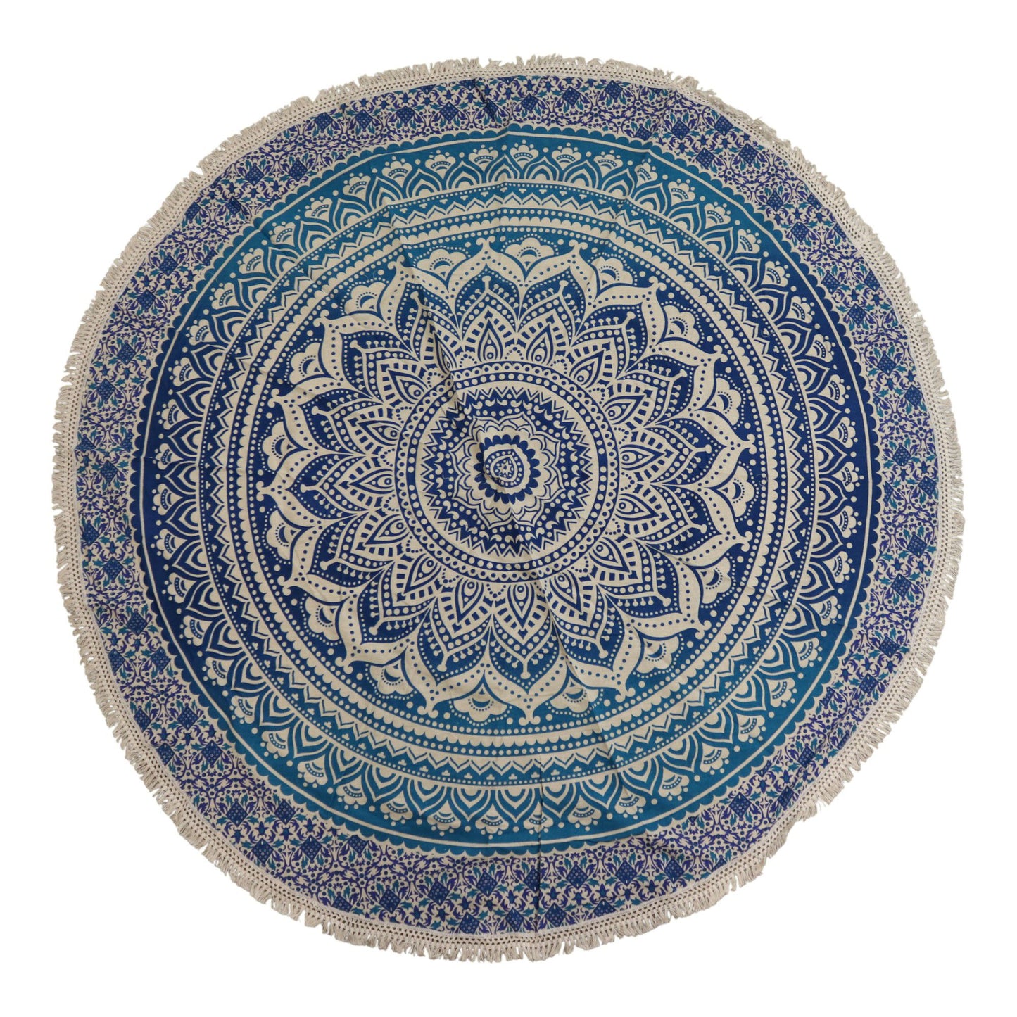 Mandala Roundie Cotton Art (130cm) - Classic Blue
