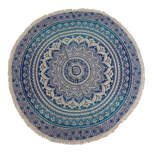 Mandala Roundie Cotton Art (130cm) - Classic Blue