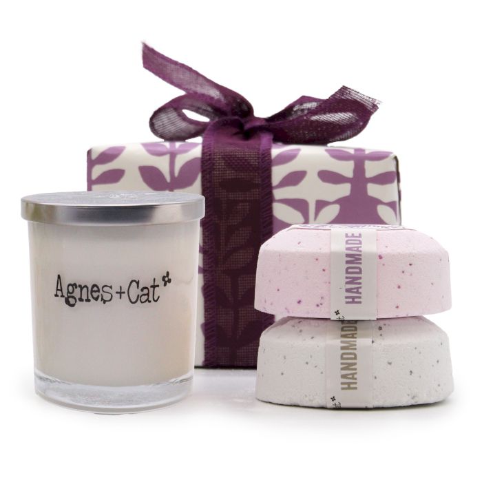 Agnes&Cat Gift Box - Moonstone (Candle) + Provence & Tea and Roses (Fizz)