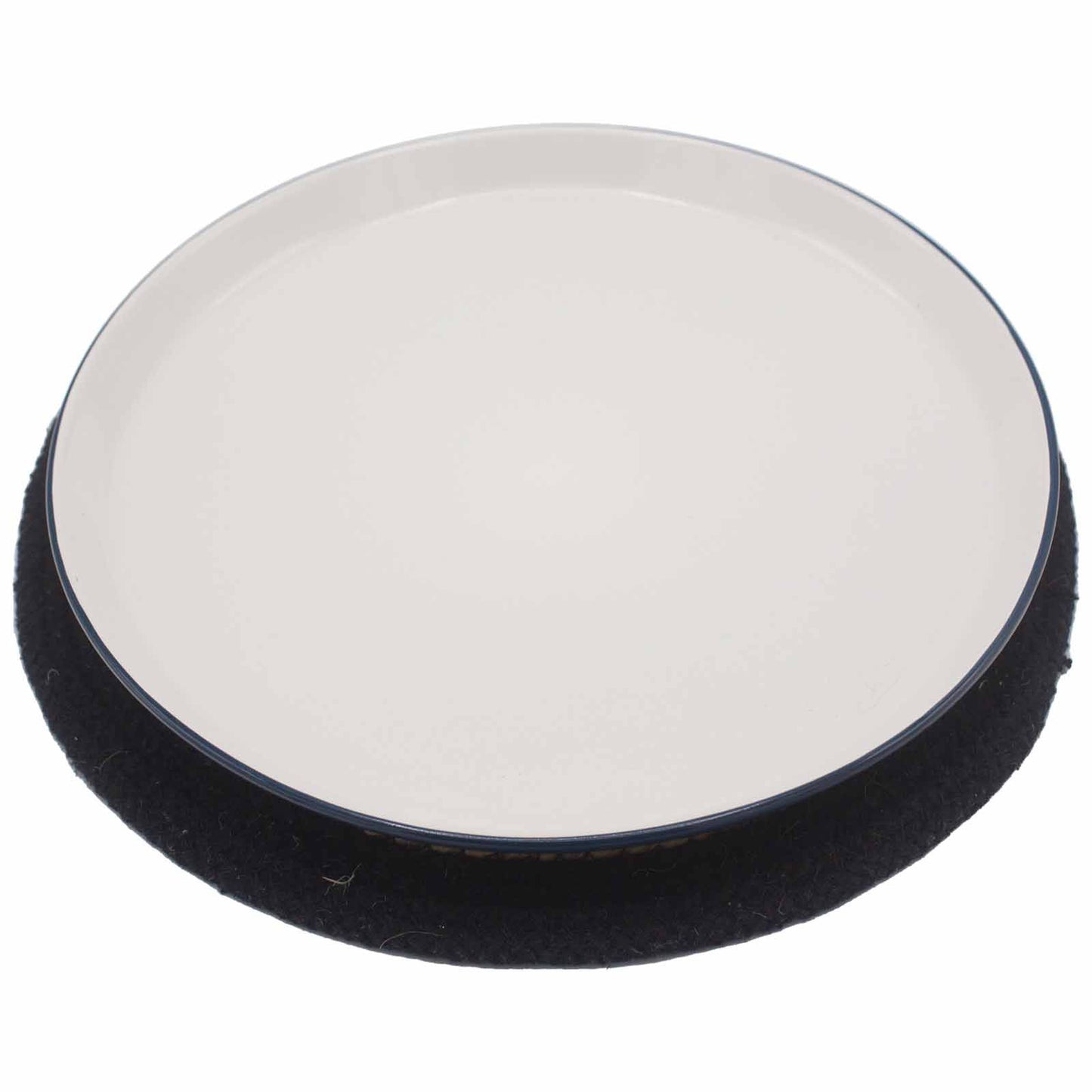 Place Mat - Jute & Cotton 30cm - Black Boarder